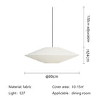 Nordic Fabric Pendant Light - Minimalist Hanging Lamp