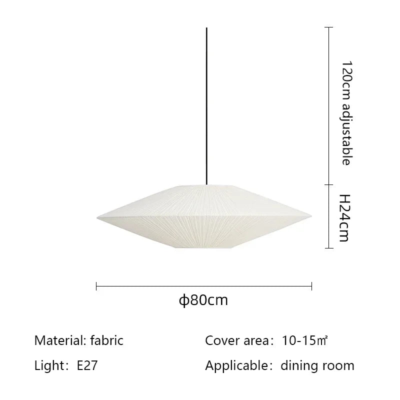 Nordic Fabric Pendant Light - Minimalist Hanging Lamp