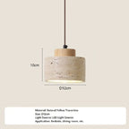 Japanese style Chandelier High Quality Stone Pendant Light Travertine Suspension Ceiling LED Hanging Lamp Kithcen Island Living