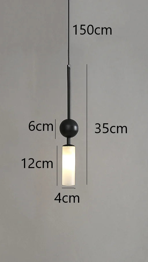 Nordic Light Luxury Pendant Lights Gold Black Iron Art Chandeliers LED Restaurant Bedroom Bedside Glass Decoration Hanging Lamp