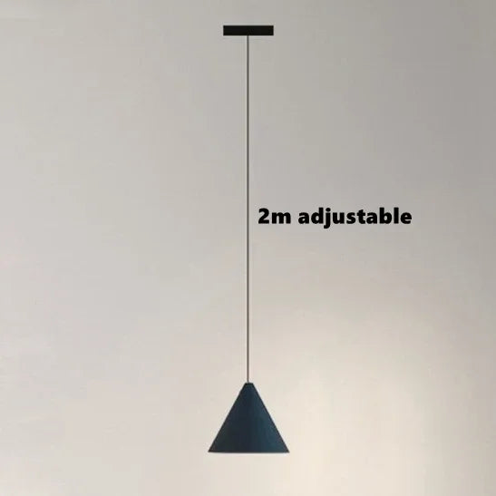 Lámpara colgante cónica de hierro minimalista para comedor