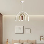 Modern Arch Tube LED Chandelier in Pastel Colors for Kids Room
