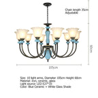 Retro Rustic Ceramic Chandelier Dining Room