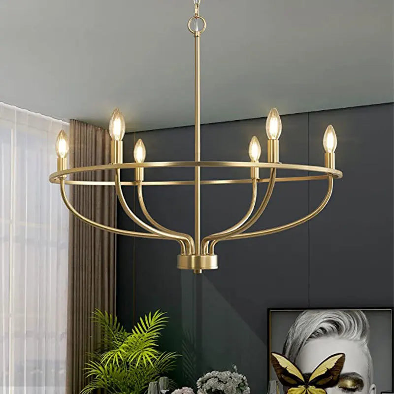 Iron Circle Chandelier Pendant Light