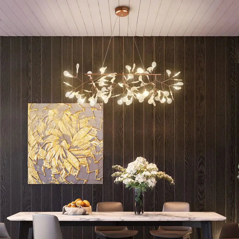 Nordic Modern Iron Chandelier Firefly Round Pendant