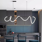 Lámpara colgante LED de neón estilo nórdico para comedor