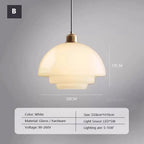 Nordic Glass Pendant Light - Minimalist Hanging Lamp