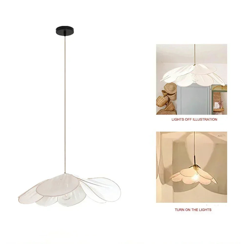 Bohemian Fabric Petal Pendant Light for Dining Room