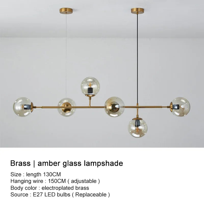 Lámpara Colgante Minimalista de Cristal para Comedor