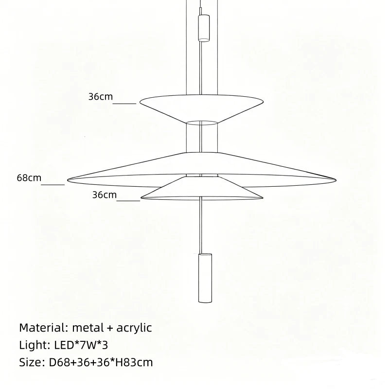 Minimalist Iron Pendant Light - Nordic UFO Design