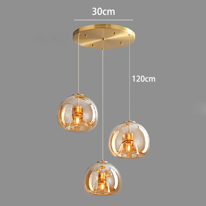 Lámpara Colgante Moderna de Cristal para Comedor