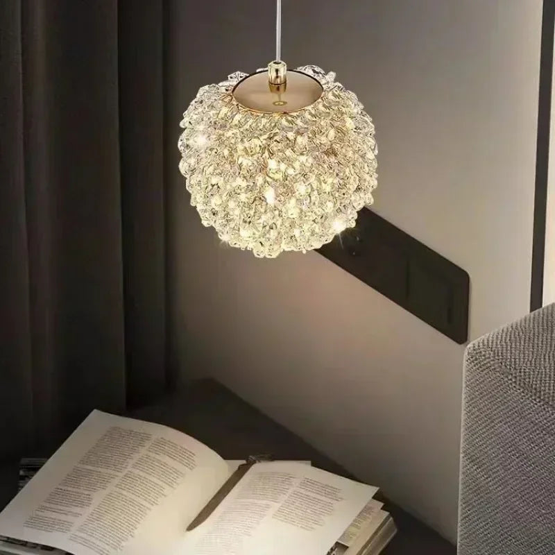 Crystal Glass Pendant Light for Bedroom