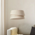 Nordic Minimalist Iron Pendant Light with Fabric Shade