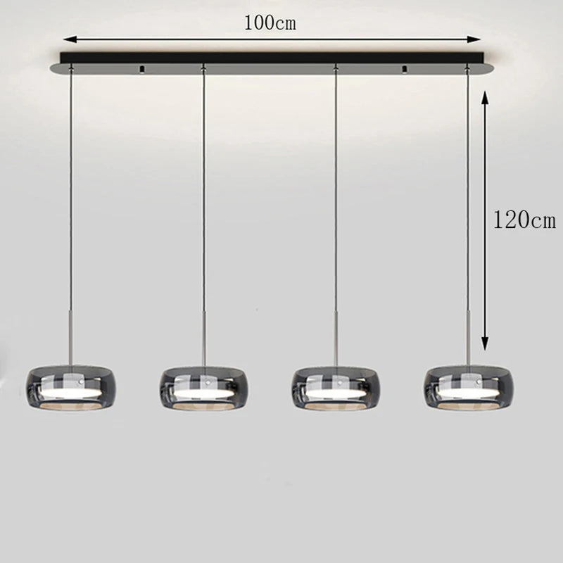 Lámpara Colgante Nórdica de Cristal para Comedor
