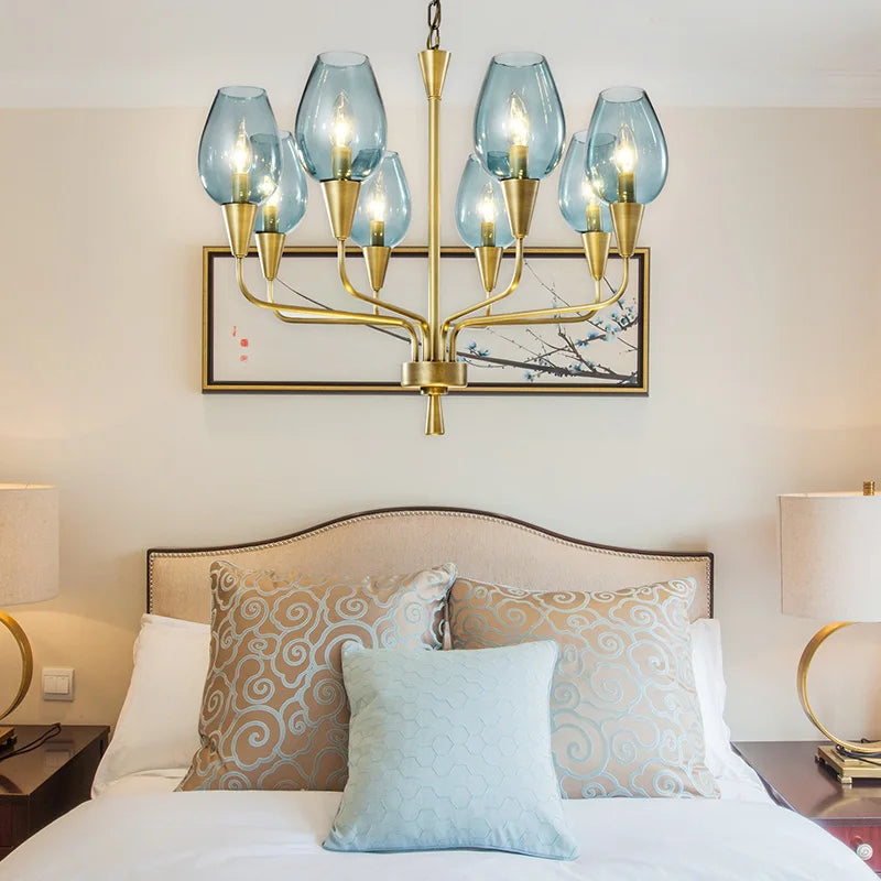 Modern Glass Chandelier Pendant Light