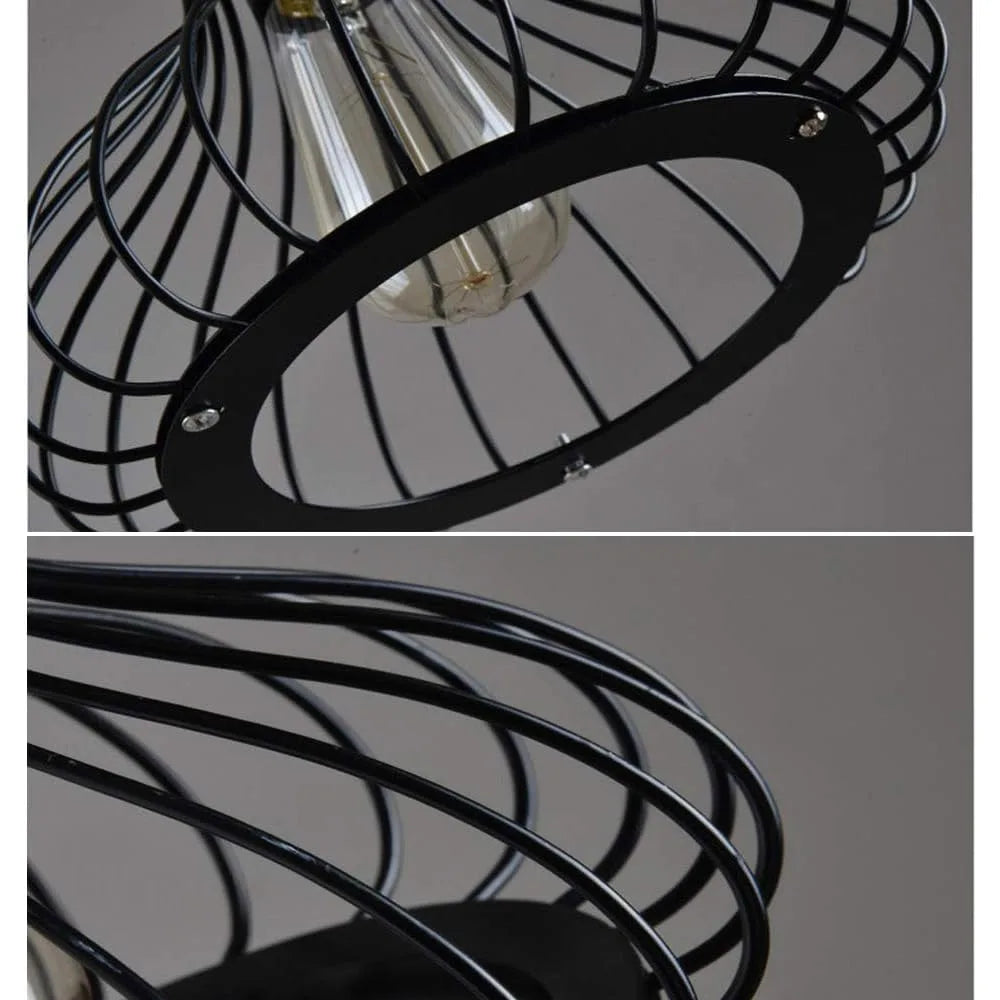 Lámpara colgante de hierro industrial para cocina y comedor
