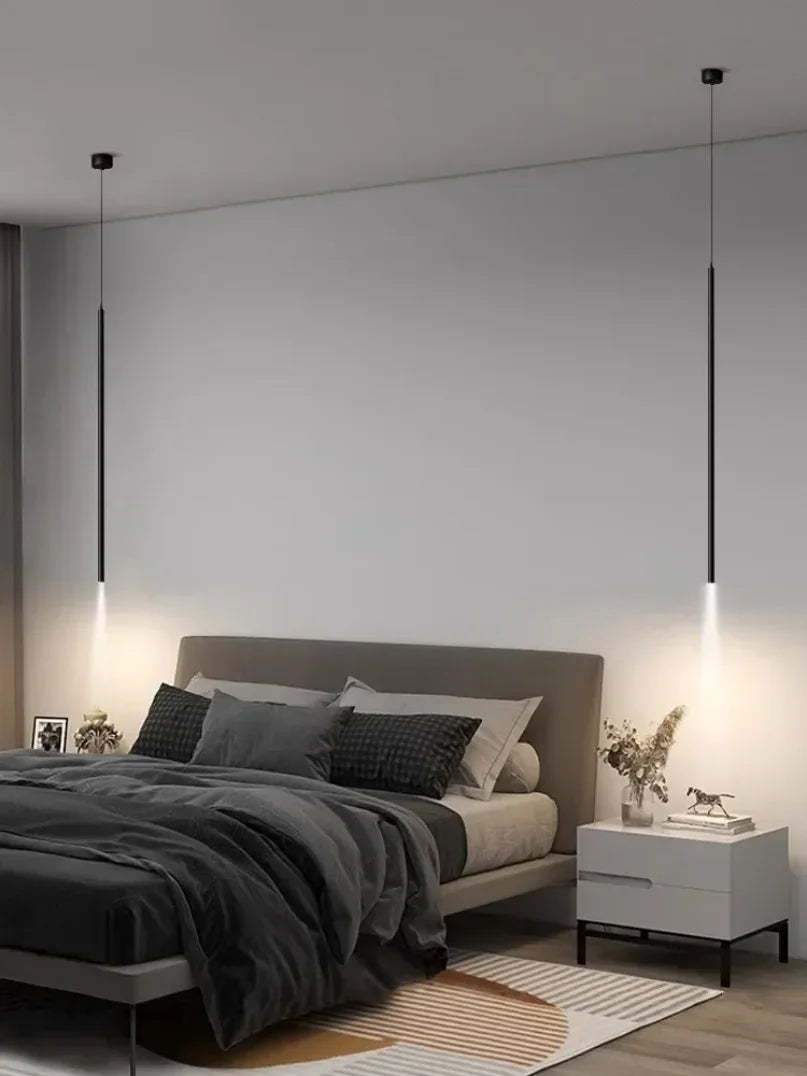 Minimalist Iron Pendant Light for Bedroom Bedside