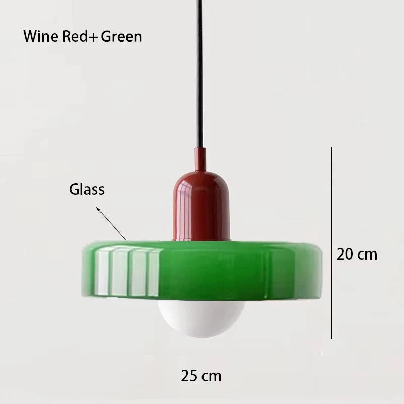 Nordic Retro Glass Pendant Light for Dining Room