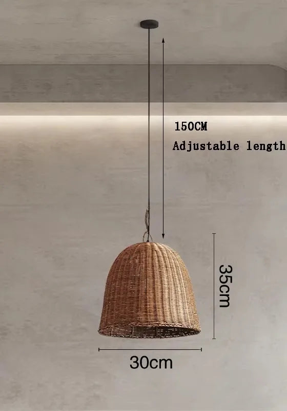 Wabi Sabi Bamboo Pendant Light for Zen Spaces