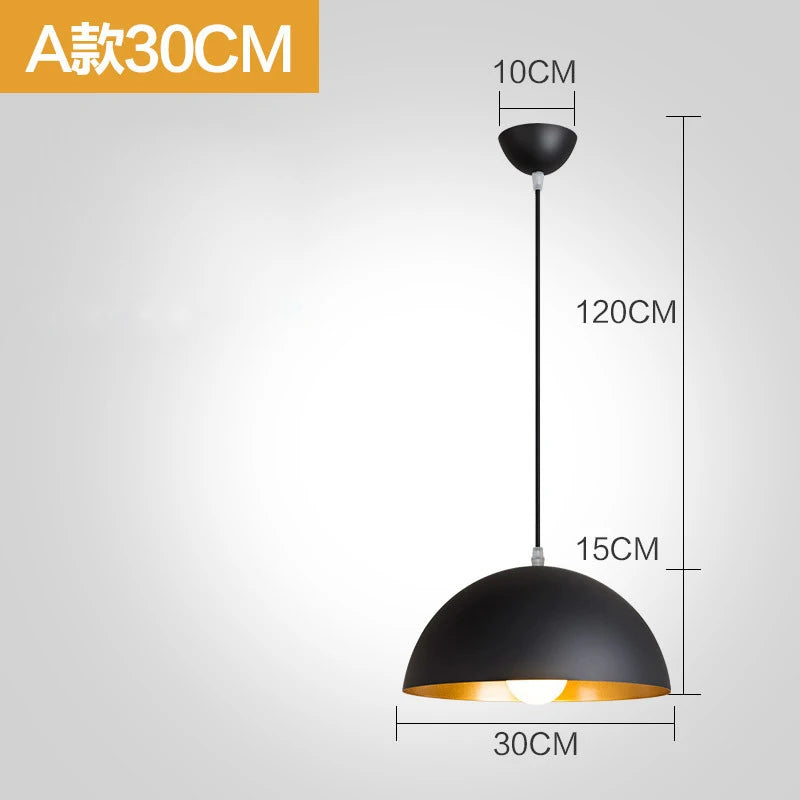 Industrial Black Iron Pendant Light for Dining