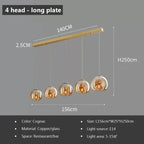 Nordic Glass Pendant Light with Iron Finish