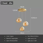 Nordic Glass Pendant Light with Iron Finish