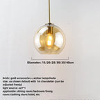 Modern Glass Ball Chandelier Lights for Dining Room Bar Kitchen Hanging Lamps Living Smoky Gray Glass Lampara Lustres Led Lights