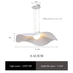 Minimalist White Fabric Pendant Light for Dining Room