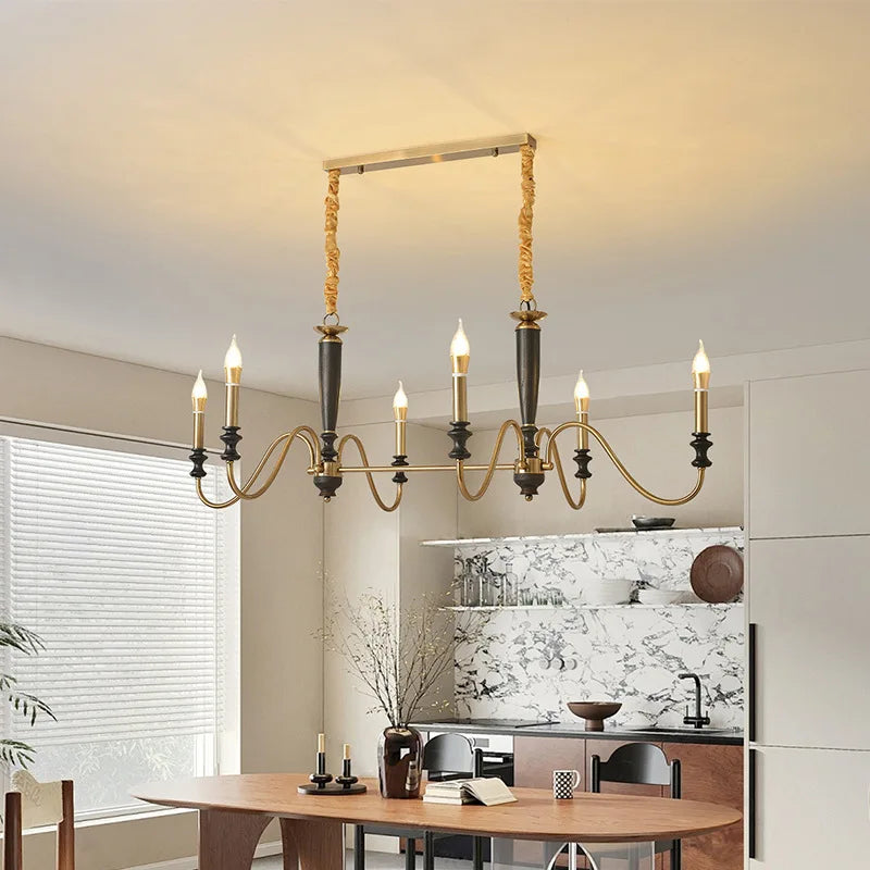 Lámpara colgante contemporánea de creatividad francesa para salón, comedor, dormitorio, hotel, villa, cafetería, candelabro LED de arte sencillo para el hogar