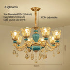 European Ceramic Chandelier Luxury Hall Light