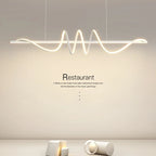 Minimalist LED Pendant Light - Modern Wave Design