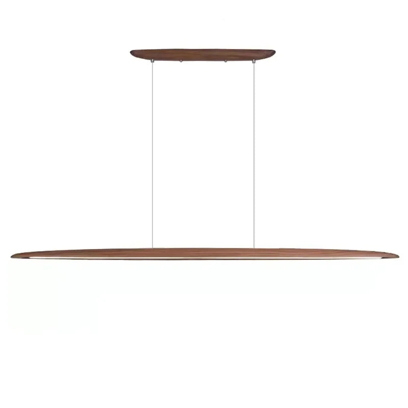 Nordic Wood Pendant Light Linear LED Hanging Lamp