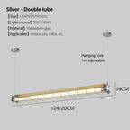 Industrial Iron Pendant Light Long Bar LED Hanging Lamp