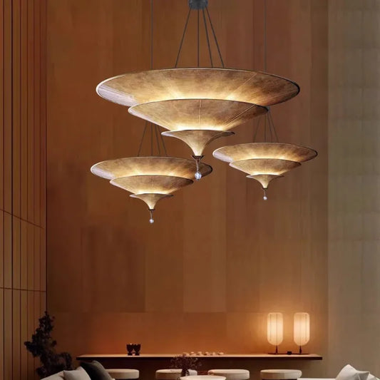 Wabi Sabi Wood Pendant Light for Dining Room