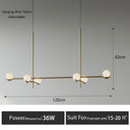Minimalist Iron Glass Pendant Light for Living Room