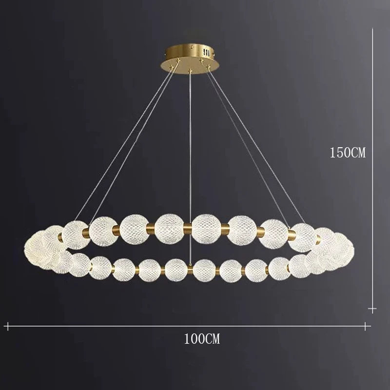 Modern Glass Globe Pendant Light for Dining Room