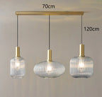 Lámpara colgante de cristal nórdica para comedor