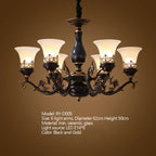 Candelabro de cerámica con portalámparas E14 retro lujoso