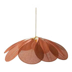 Sheer Petal Flower Fabric Pendant Light in Nine Colors for Bedroom