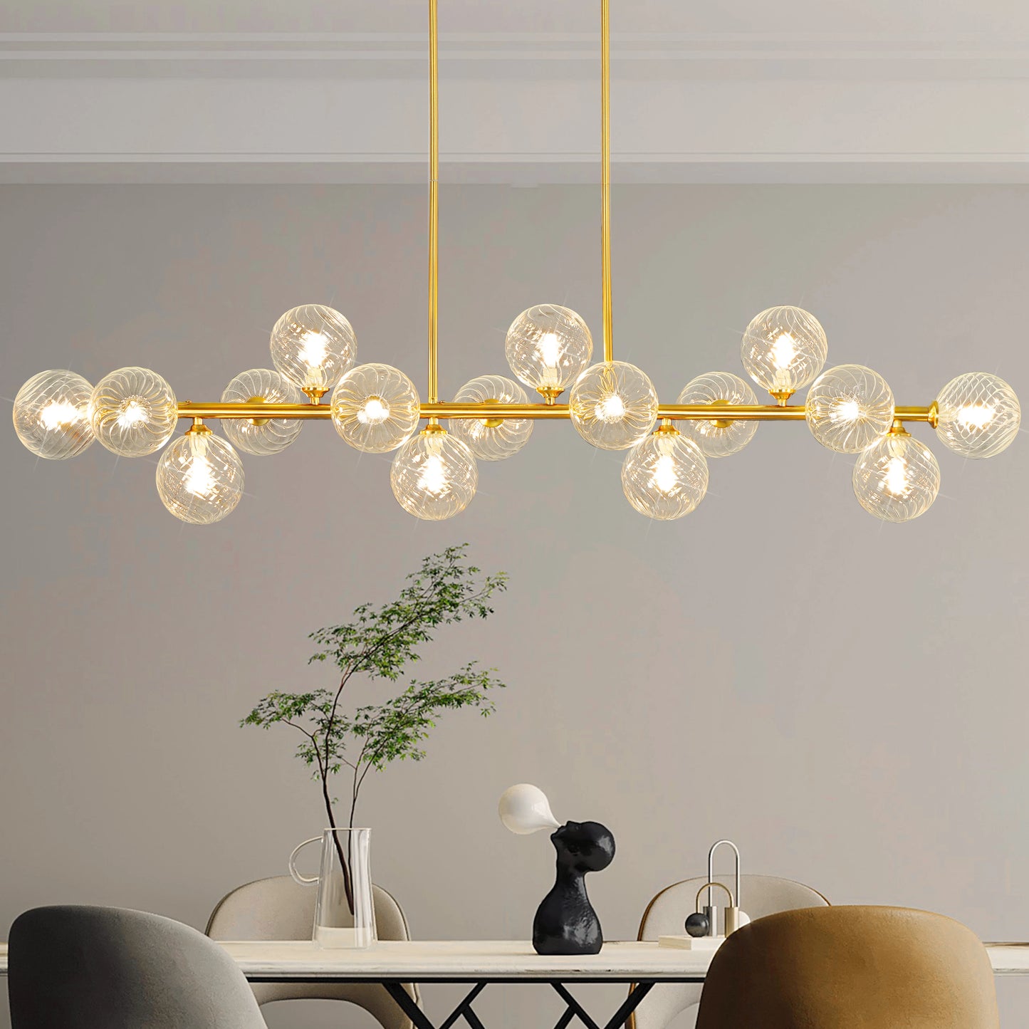 Mid-Century Modern Sputnik Pendant Light 16-Light