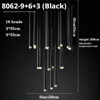 Nordic Minimalist Iron Pendant Light for Bedroom