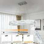 Modern Crystal Oval LED Chandelier Ceiling Lamp