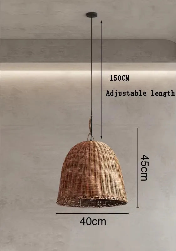 Wabi Sabi Bamboo Pendant Light for Zen Spaces