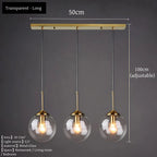 Nordic Glass Pendant Light for Dining Room
