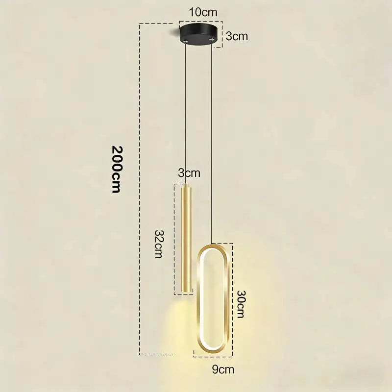 Minimalist Iron Pendant Light for Bedroom & Dining