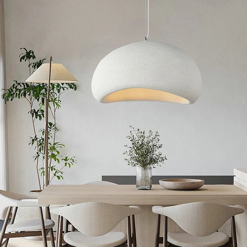 Minimalist White Iron Pendant Light for Dining Room