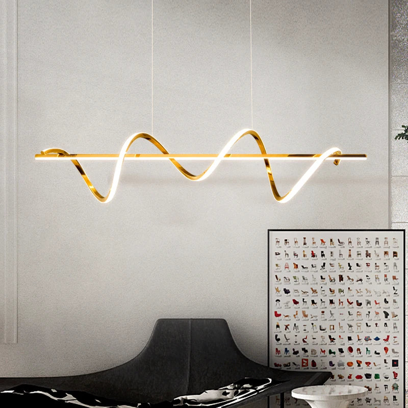 Nordic LED Pendant Light - Modern Wave Design