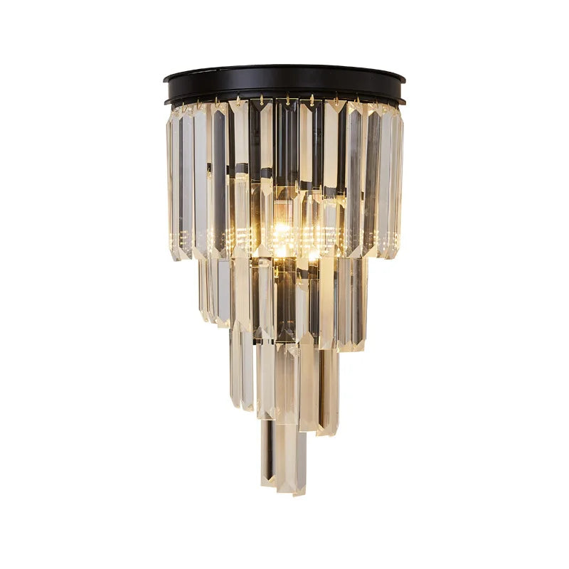 Araña de cristal moderna LED lámpara de techo negra dorada sala de estar hotel de lujo accesorios de iluminación para comedor