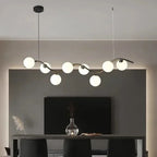Nordic Iron Glass Ball Pendant Light for Dining Room
