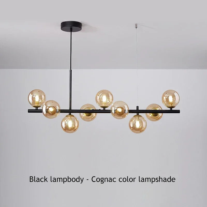 Nordic Glass Bubble Pendant Light for Dining Room